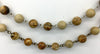 Image of PICTURE JASPER GEMSTONE 1 meter (39") Rosary Chain, Beaded Chain, Bronze, Silver 4mm, 6mm ,8mm round & 6x8mm Rondelle beads. Fast Ship