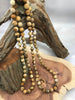 Image of Picture Jasper Hand Knotted Gemstone Necklace, 36" MATTE finish PICTURE JASPER, 8mm Round with brown thread. Fast ship
