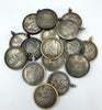 Image of Reproduction Coin Pendant 39mm, Coin Bezel, Vintage Coin, 5 bezel colors. Fast Shipping