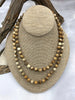Image of Picture Jasper Hand Knotted Gemstone Necklace, 36" MATTE finish PICTURE JASPER, 8mm Round with brown thread. Fast ship