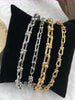 Image of U link chain, U Shape Chain, U link Ball Chunky Statement Chain, Bulky Link chain 2 sizes, 4 Finishes. Bling by A