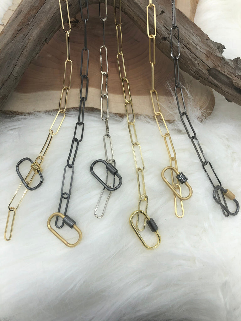 Glossy Gold Carabiner Rope Metal Parts