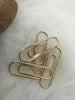Image of Large Brass Paper Clip Charm Gold Plated Shiny Gold, Paper Clip Connector, Paper Clip Charm, Paper Clip Clasp. 38mm x12mm Fast Ship Bling by A
