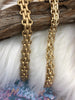 Image of Brass Multilink Textured Chain, 21mm wide x 15mm Thick. gold plated over Brass or Worn Gold. Handmade, HIGH QUALITY Sold by the foot.