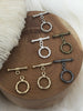 Image of Brass Toggle 12mm, OT Clasp, Jewelry Clasps,Connectors,Brass Clasp, Findings,6 finishes. 1 O and 1 T clasp per set. Fast Shipping