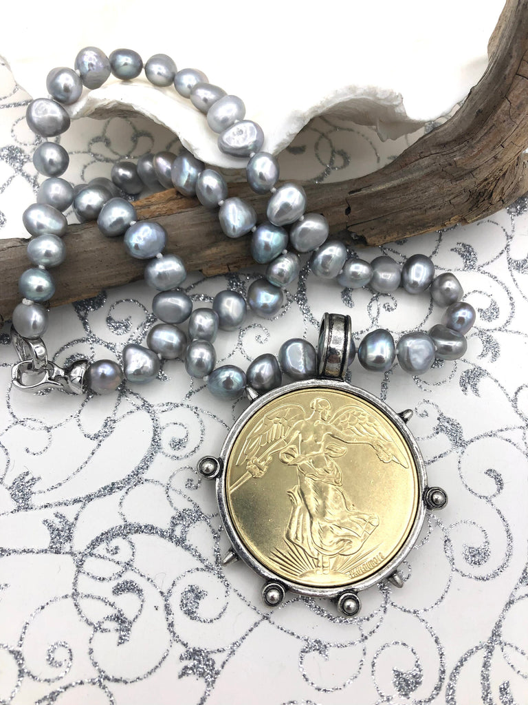 Gray Freshwater Pearl Necklace