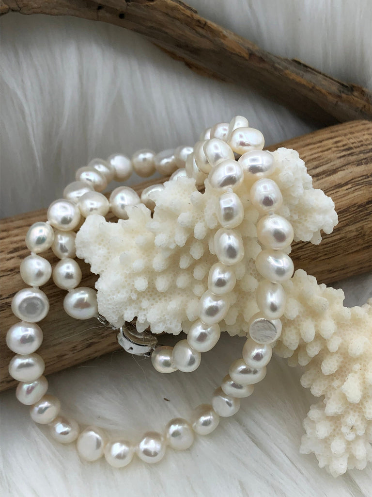 Natural Freshwater Pearl Beaded 3-3.5mm Small Potato Shape White Pearls for  DIY Necklace Bracelet Jewelry Making Findings 14