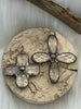 Image of Faceted Crystal Gunmetal Soldered Flower Pendant. Soldered Crystals flowers 2 sizes  52mm x 50mm x 11mm & 43mm x 39mm x 8mm. Fast Shipping