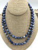 Image of Sodalite Knotted Necklace, Mala Necklace, Beaded Necklace, Hand Knotted, Hand Knotted Gemstone Necklace, 36" 8mm Polished finish. Fast ship