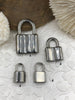 Image of LOCK Pendant Stainless Steel Silver plated Color Charm Pendants, Several Styles and Sizes to choose from , Pick Choice 1-4 Fast Ship