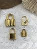 Image of LOCK Pendant Stainless Steel Gold plated Color Charm Pendants, Several Styles and Sizes to choose from , Pick Choice 1-4 Fast Ship