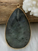 Image of Labradorite Teardrop Pendant with Wrapped Gold Bezel Or Round with Silver Natural Stone Variety Color Stone Pendant Fast Ship