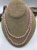 Image of Rose Quartz Hand Knotted Necklace, Mala Necklace, Beaded Necklace, Hand Knotted Gemstone Necklace, 36" 6mm Polished finish. Fast Shipping