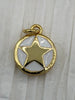 Image of Gold Five Point Star On Colorful Enamel, Round Coin Enamel Pendant Charm Pendant BRASS, Enamel Charm, Choose from the menu. Fast Shipping Bling by A