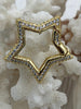 Image of Spring Gate Clasp MICRO PAVE Brass Gold 3 Shapes, Gate Clasp, Push Clasp, Spring Gate Shape. Spring Clasp, Gate Pendant. Fast Ship