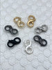 Image of 18mm Double Opening Infinity Figure 8 clasp for Easy Connectors, Spring Hook Lobster Clasp, Jewelry Clasps ,Brass Clasp, colors Fast Ship
