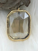 Image of Crystal Gold Soldered Pendants and charms. Rectangle, Teardrop, Heart, Rectangular connector , 4 Styles to choose from. Fast Shipping