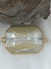 Image of Crystal Gold Soldered Pendants and charms. Rectangle, Teardrop, Heart, Rectangular connector , 4 Styles to choose from. Fast Shipping