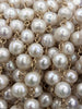 Image of Freshwater AA+ 9mm White Near Round Freshwater Pearl Beaded Rosary Chain, Natural Freshwater Pearl ,Pearl Chain, Pearl,High Luster,Fast Ship