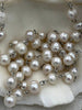 Image of Freshwater AA+ 9mm White Near Round Freshwater Pearl Beaded Rosary Chain, Natural Freshwater Pearl ,Pearl Chain, Pearl,High Luster,Fast Ship