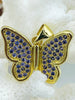 Image of Micro Pave CZ BRASS Butterfly, Colorful CZ Micro Pave Butterfly Pendant/Charm, Pave Butterfly Shape, Butterfly Charm, 6 colors Fast Shipping