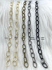 Image of Brass Medium Cable Chain Oval sold by the foot. 12mm x 8mm oval.  Electroplated brass, 5 finishes Fast ship