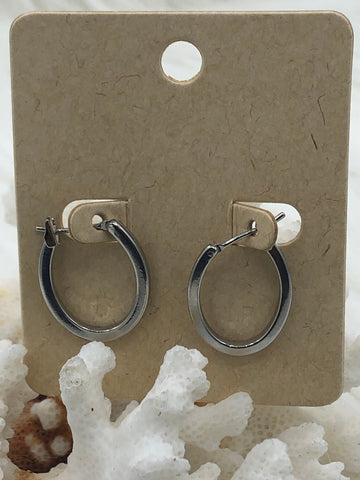 Brass Gold Plated Hoop Earrings, Silver Hoop, Bold Gold Hoop Earrings, Statement Hoops,21mm,Earrings, Gold or Silver Sold as a set Fast Ship