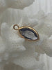 Image of Crystal Gold Soldered Pendants and charms. Purple,Clear,Aquamarine,Teal Marquise Crystal, Soldered Charms 4 Colors Fast Ship