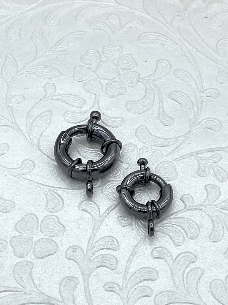 Spring Jump Rings Brass Round Spring Ring Clasp with Open Jump Ring Spring Gate Clasp ...