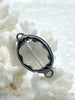 Image of Crystal Gunmetal Soldered Pendants and charms. Connector Soldered Charm, 6 Styles of Charms and Pendants, Clear Crystal. Fast Shipping