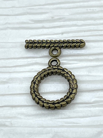 Brass Toggle 15mm, OT Clasp, Jewelry Clasps, Connectors ,Brass Clasp, Findings, Clasp, 6 Finishes plated Fast Shipping