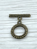 Image of Brass Toggle 15mm, OT Clasp, Jewelry Clasps, Connectors ,Brass Clasp, Findings, Clasp, 6 Finishes plated Fast Shipping