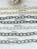 Image of Cable Chain Textured Oval sold by the foot. 20mm x 13mm. Wire 2mm. Electroplated base metal, 7 finishes available. Fast ship