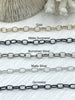 Image of Medium Textured Cable Chain Oval sold by the foot. Electroplated base metal, 7 colors  6.25mm x 10.25mm Wire 0.90 x 1.20mm Fast ship