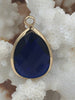 Image of Crystal Gold Soldered Pendants and charms. Teardrop, Oval connector, Soldered Crystal Charms 5 Colors, Fast Ship