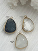 Image of Crystal Gold Soldered Pendants and charms. Grey, Clear, and White connector , 3 Colors to choose from. Fast Shipping