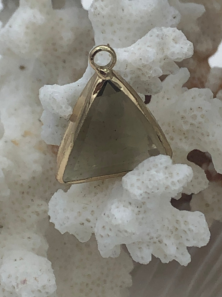 Crystal Gold Soldered Pendants and charms. Triangle Gold Pendant Soldered Charms 4 Colors Fast Ship