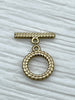 Image of Brass Toggle 15mm, OT Clasp, Jewelry Clasps, Connectors ,Brass Clasp, Findings, Clasp, 6 Finishes plated Fast Shipping