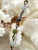 Image of AMAZONITE GEMSTONE 1 meter (39") Rosary Chain, Beaded Chain, Bronze, Gold, Silver, Gun Metal. 4mm round gemstone beads, Fast ship