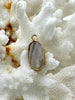 Image of Gold Over Brass Soldered Natural Agate Stone Drop Pendant with, 2 Styles Semi-Precious Gemstones Sold by the Piece. Stone Pendant Fast Ship