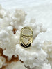 Image of CZ Gold Micro PAVE Charm Pendant BRASS, Small Charm, Cubic Zirconia Pendant, Fast Ship