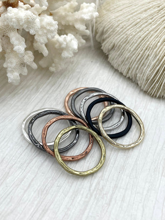 Medium Round Hoop Ring Circle Pendant or Earrings Artisan Ring, Medium Hoop, Closed Ring Connector 33mm x 2.5, 10 colors Fast Shipping