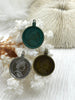 Image of Elizabeth Isle of Man Coin Replica Pendant, 28mm x 3mm Thick 3 colors Bronze, Antique Silver Verdigris, . Fast Ship