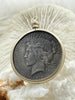 Image of Reproduction Coin Pendant 39mm, Coin Bezel, Liberty Coin, Vintage Coin, 5 bezel colors. Fast Shipping