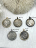 Image of Reproduction Coin Pendant 39mm, Coin Bezel, Liberty Coin, Vintage Coin, 5 bezel colors. Fast Shipping