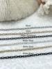 Image of Box Chain Brass High Quality 6 finishes, Rectangle Chain Sold by the foot Electroplated Fast Ship