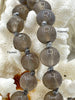 Image of GRAY AGATE Hand Knotted Gemstone Necklace, 36" Agate, 8mm Polished finish with Gray thread. Fast ship