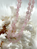 Image of Rose Quartz Hand Knotted Necklace, Mala Necklace, Beaded Necklace, Hand Knotted Gemstone Necklace, 36" 6mm Polished finish. Fast Shipping