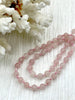 Image of Rose Quartz Hand Knotted Necklace, Mala Necklace, Beaded Necklace, Hand Knotted Gemstone Necklace, 36" 6mm Polished finish. Fast Shipping