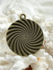 Image of Flat Round Filigree Stamped Metal Pendant Medallion Pendant, 4 styles, 42mm, 39mm, 34mm, 21mm Bronze. Fast Ship